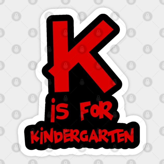 K is for Kindergarten Sticker by PeppermintClover